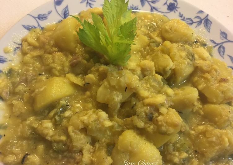 Migas de Bacalao con papas