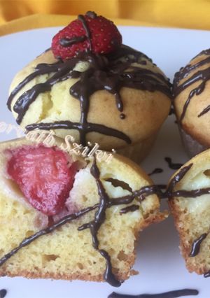 Epres - vaníliás muffin recept fotója
