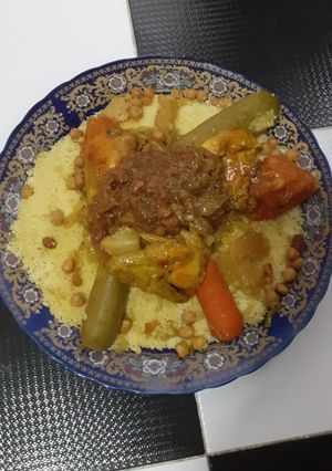A picture of Moroccan couscous.
