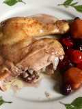 Cocina para las Fiestas: Pollo al horno relleno con arándanos y cerezas