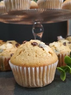 Una foto de Magdalenas de vainilla con chocolate