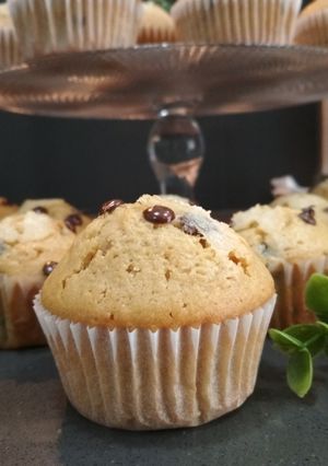Una foto de Magdalenas de vainilla con chocolate