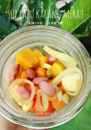 Foto resep Mpasi sup labu kacang merah