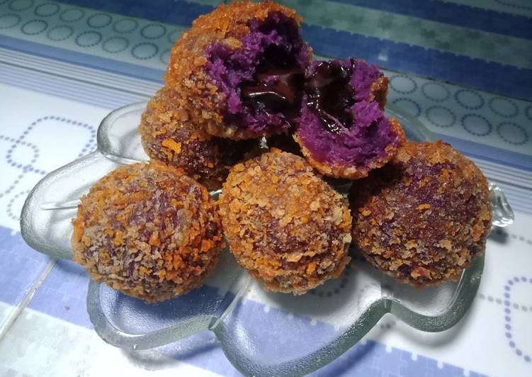 Bola ubi coklat lumer
