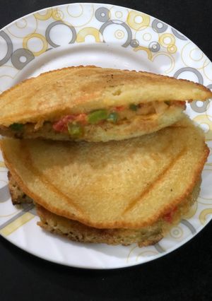 A picture of Rava veg Mayonaisse sandwich.