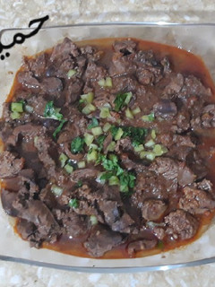 صورة لوصفة كبدة مشرملة(كبدة صوص)