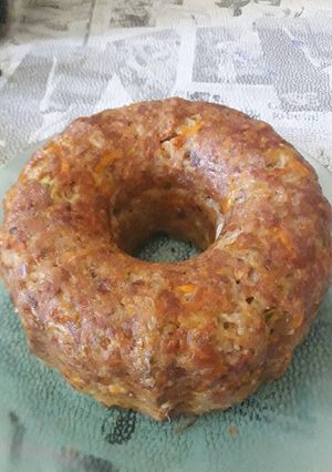 Una foto de Budín de carne y soja