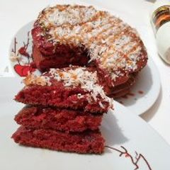 A picture of Redvelvet pancake.