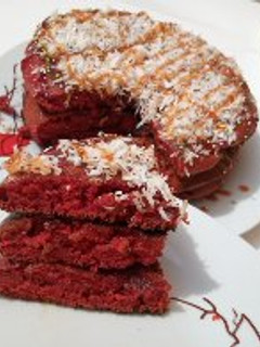 A picture of Redvelvet pancake.