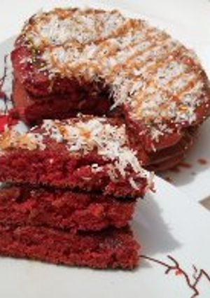A picture of Redvelvet pancake.