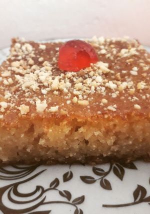 صورة لوصفة بسبوسة بالمعجون