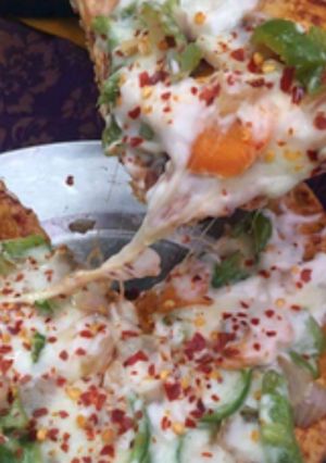 A picture of Pan cheese pizza.