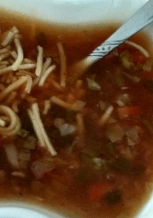 A picture of Veg manchow soup.