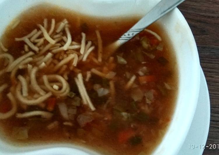 Recipe of Quick Veg manchow soup
