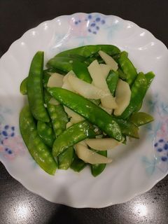 清炒扁豆筍片(方便素)(簡單料理)(清冰箱料理)(快速料理) 的食譜成品照片