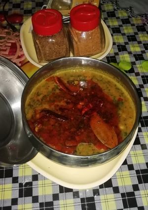 झणझणीत डाळ भाजी(dal bhaaji recipe in marathi) रेसिपी चे मुख्य फोटो 