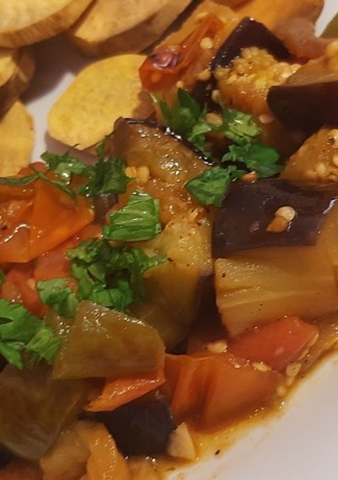 Una foto de Berenjenas guisados