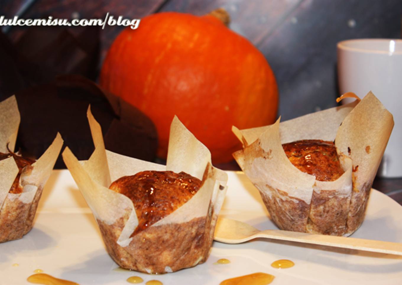 Muffins de calabaza, mascarpone y miel