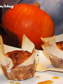 Una foto de Muffins de calabaza, mascarpone y miel