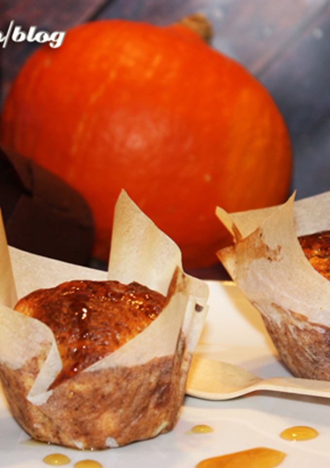 Una foto de Muffins de calabaza, mascarpone y miel