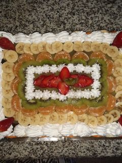 صورة لوصفة كعكة عيد الميلاد بالفواكه