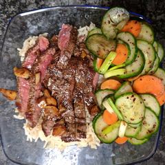 A picture of Japanese Style Steak Rice Bowl.