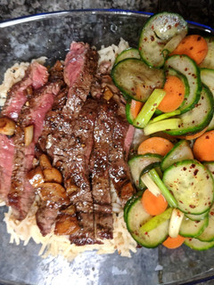 A picture of Japanese Style Steak Rice Bowl.