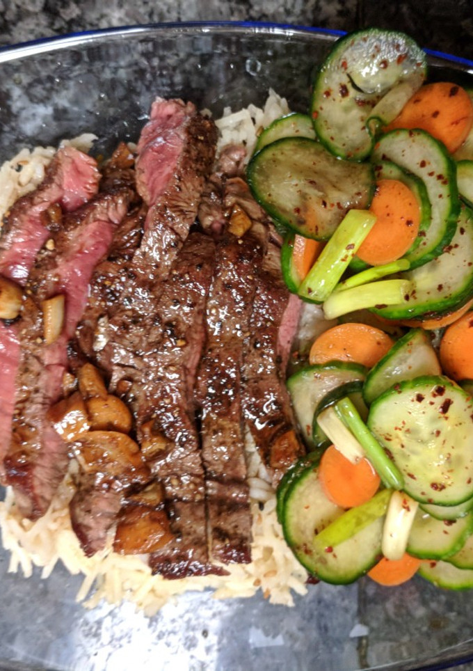 A picture of Japanese Style Steak Rice Bowl.