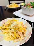 Pasta con salsa Carbonara el artesano del carbón de leña Japonés CARBONARA🇮🇹🇺🇾🇯🇵炭焼き職人風パスタ・カルボナーラ