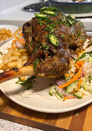 A picture of Chatpatti leg roast.