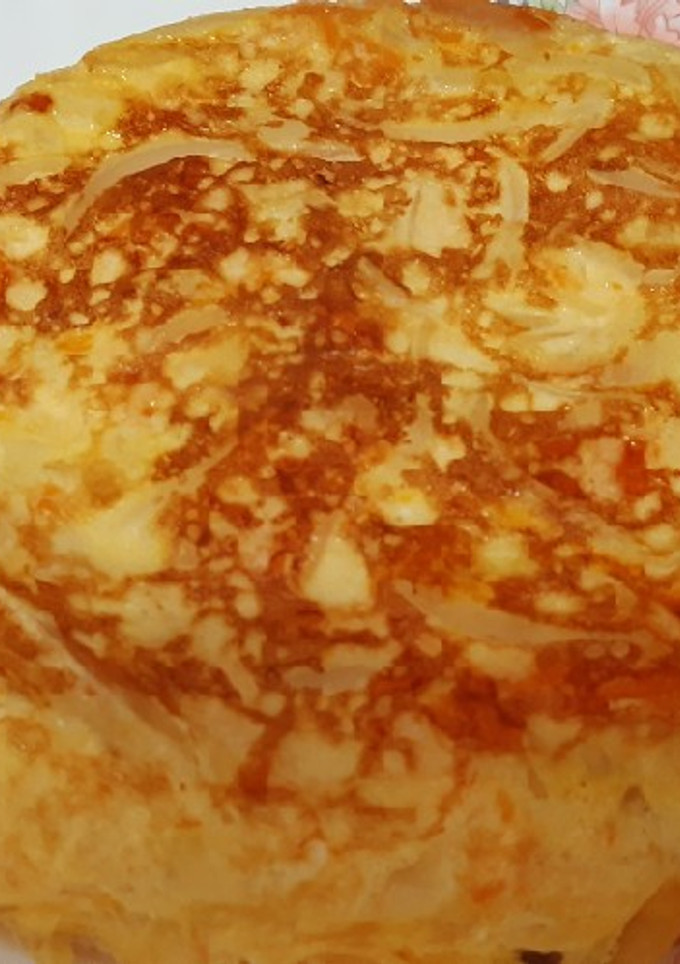 Una foto de Tortilla de calabaza y cebolla