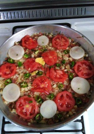 صورة لوصفة صينية بطاطس ولحمه سريعه