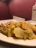 Verdura y carne de caldo express en olla rápida