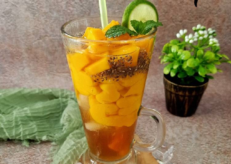 Cara Gampang Menyiapkan Milky Mango Tea, Bikin Ngiler