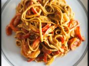 A picture of spicy udon