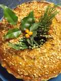 Cake de membrillo con almendra caramelizada