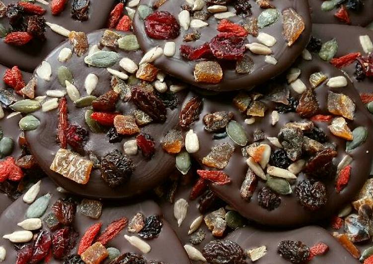 Recipe of Homemade Vickys Chocolate Bark Buttons, GF DF EF SF NF Vegan