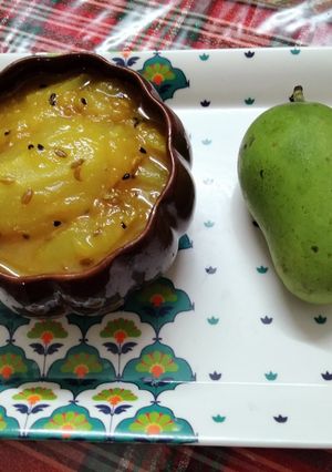 A picture of Raw mango Launji.