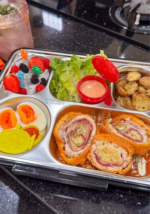 Foto resep Bekal Suami - Chicken Cordon Bleu & Saus BBQ