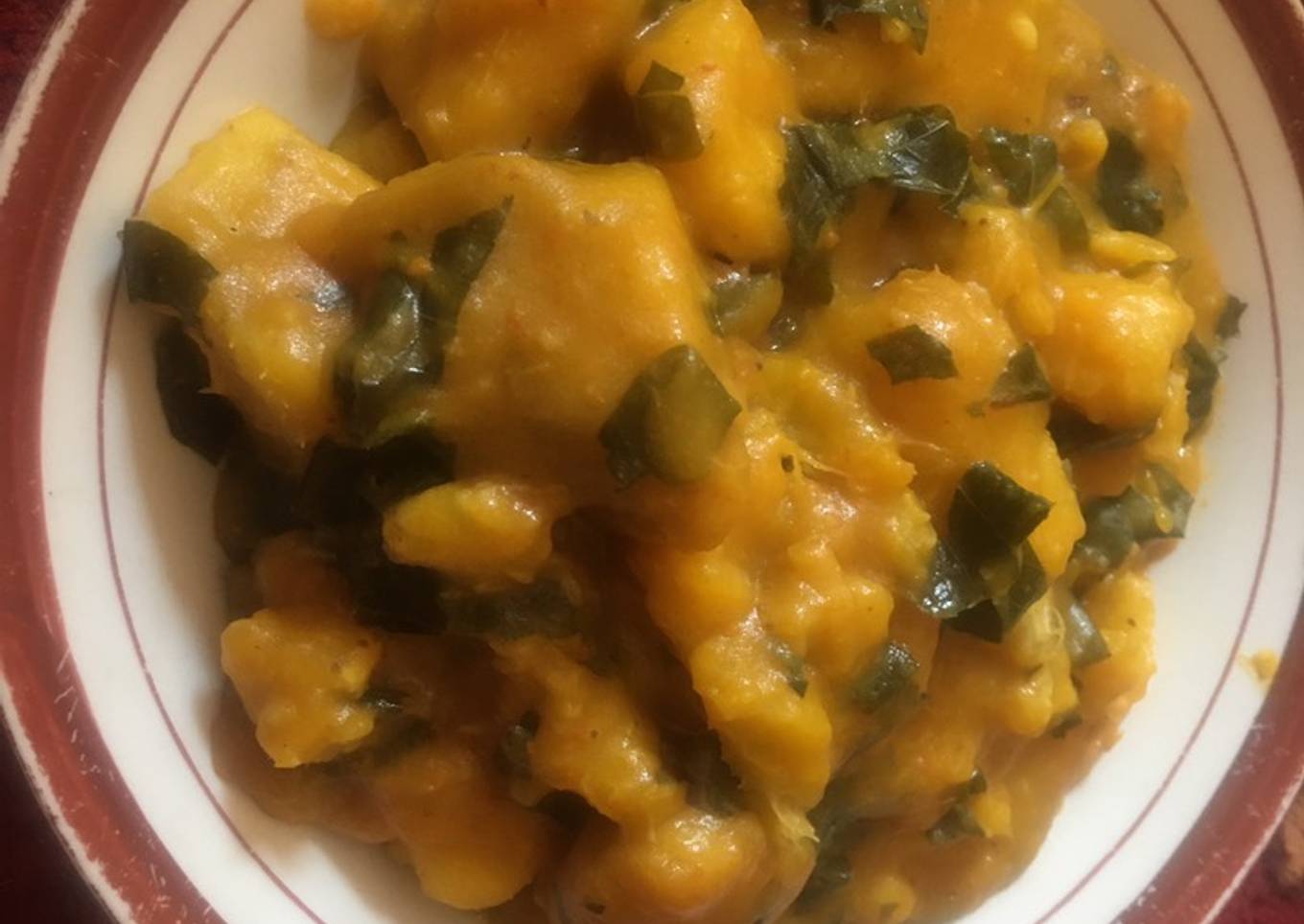 Yam and plantain porridge
