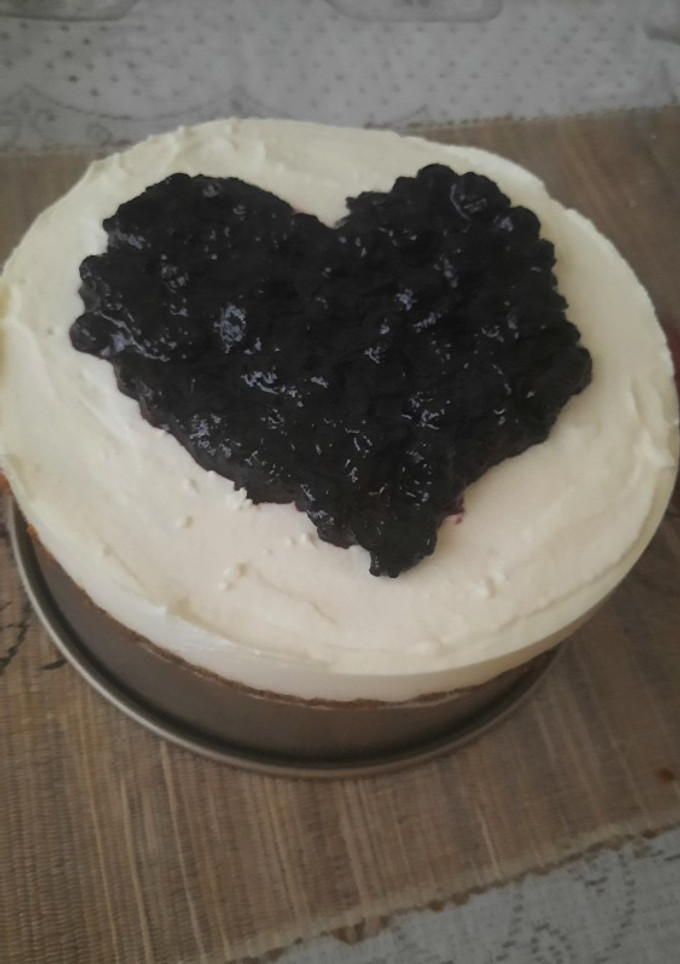 Foto resep Blueberry cheesecake tanpa baking