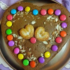 A picture of Eggless chocolate cake.