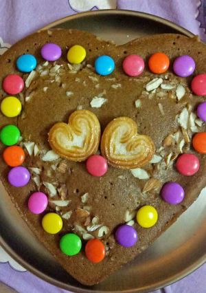 A picture of Eggless chocolate cake.