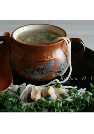 A picture of Chicken Noodles Soup.