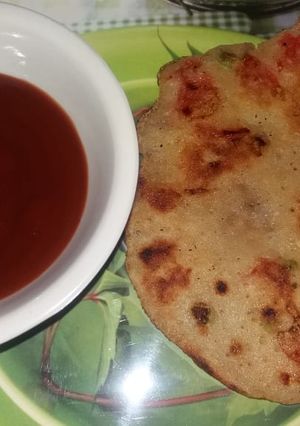 A picture of Suji ka cheela.