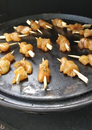 Une photo de Brochettes de poulet a l'asiatique