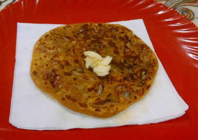 Recipe of Any-night-of-the-week Carrot onion Parantha