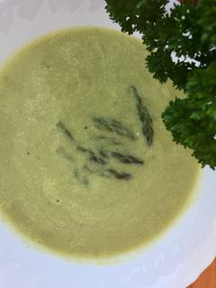 Una foto de Crema de espárragos