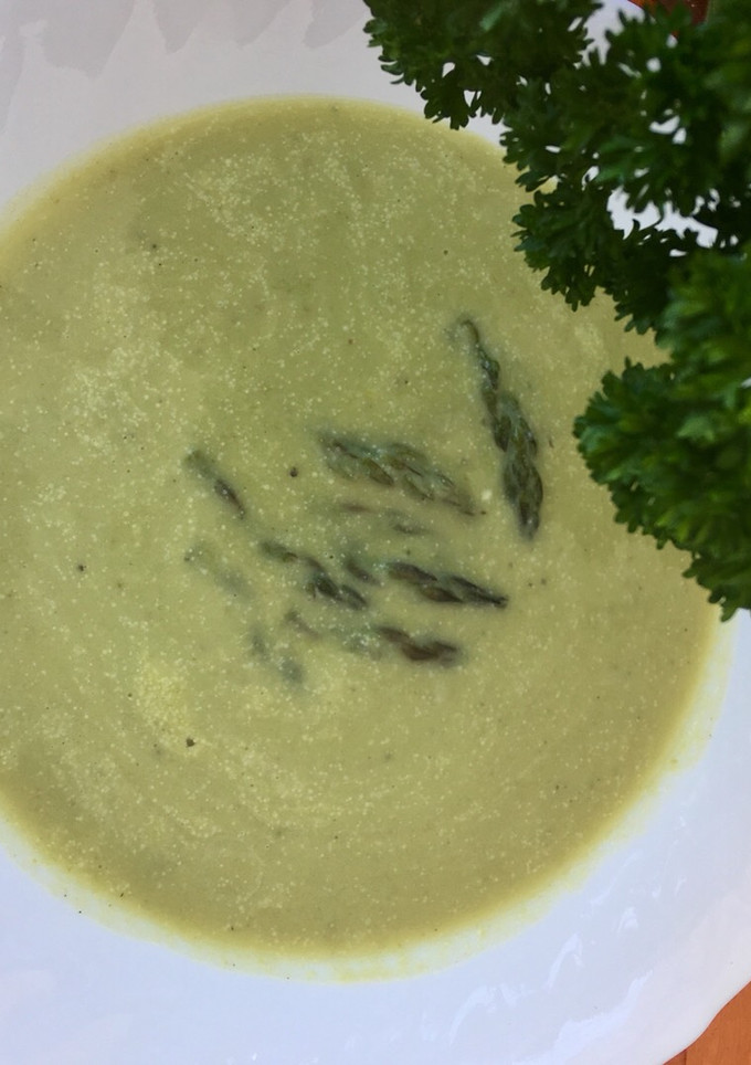 Una foto de Crema de espárragos