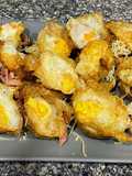 Champis rellenos con puntilla